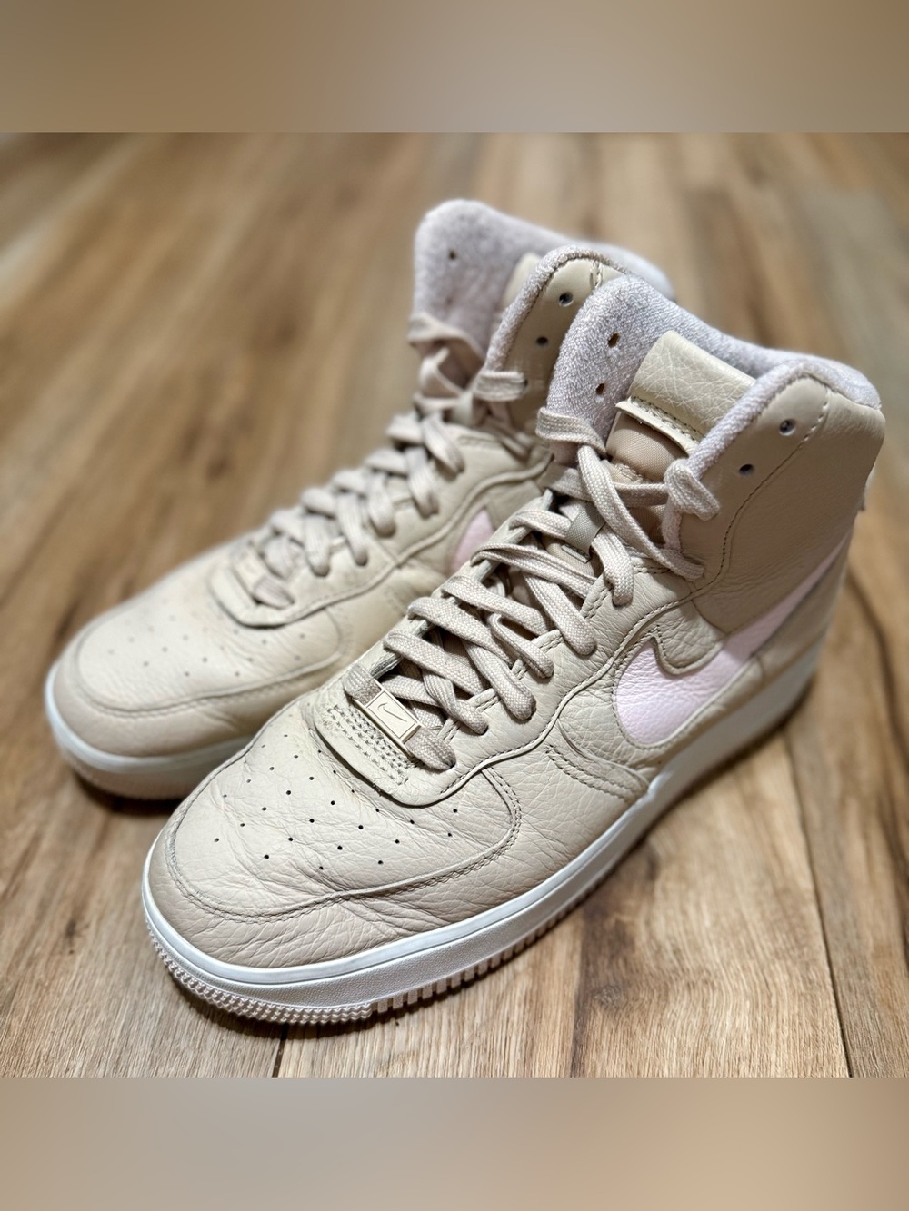 Nike Air Force 1 Sculpt DC3590-103 Pink Linen Sanddrift Shoes Womens SZ 11.5 EUC